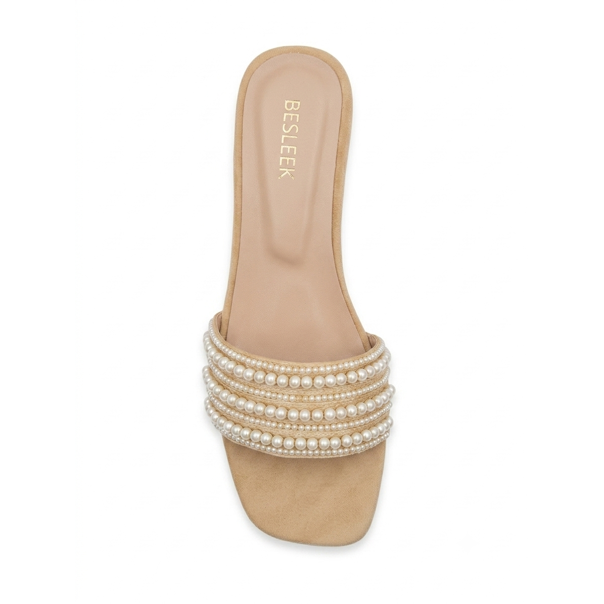 Pearl Luxe Embellished Flat Slipper