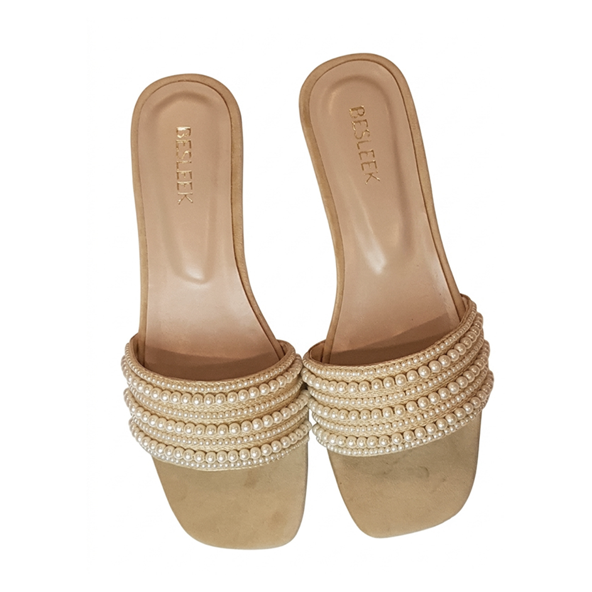 Pearl Luxe Embellished Flat Slipper